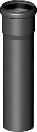 Almeva STARR Rura z kielichem 1m DN60 UV Stabilna Czarna7630676800029
