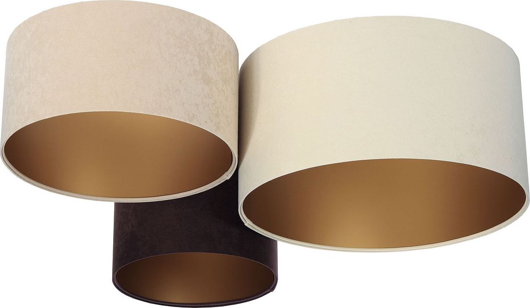 Lampa sufitowa Lumes Trójkolorowy plafon ze złotym wnętrzem abażura - EXX34-Talles