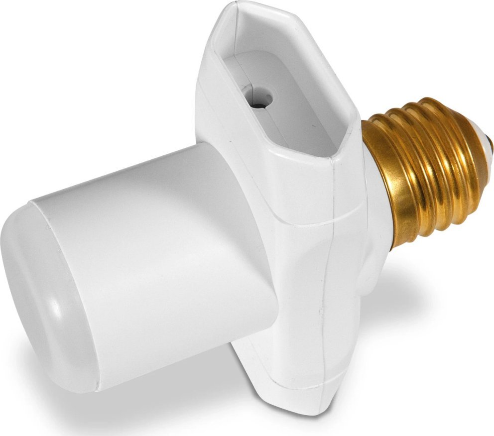 Plastrol Rozgałęźnik z podświetleniem adapter żarówki E27 z gniazdem sieciowym 230V