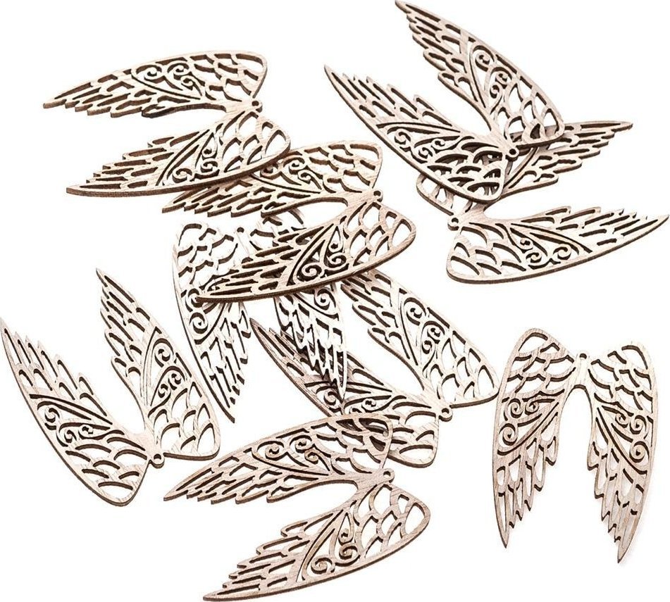 Drewniane skrzydła 6cm 9szt