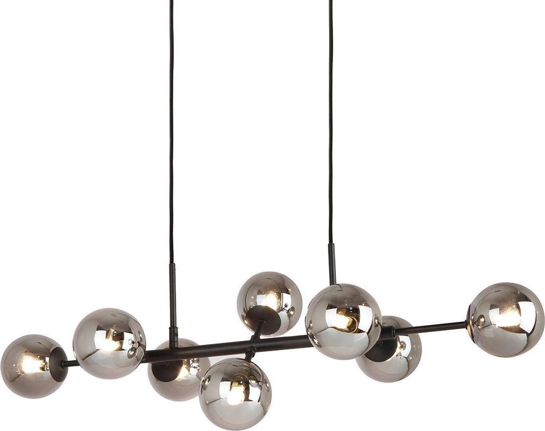 Lampa wisząca Italux Modernistyczna LAMPA wisząca ERIMIDA PND-2244-8A-BL Italux loftowy ZWIS szklane kule zwis czarny