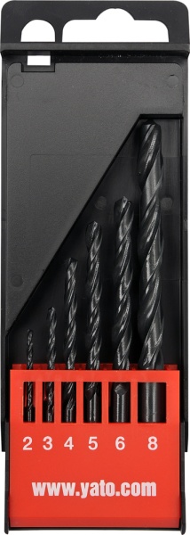Wiertło Yato do metalu HSS walcowe 2 4 5 3 6 8mm zestaw (YT-4460)