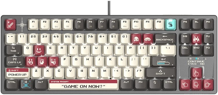 Klawiatura A4Tech Bloody S87 Pixels Red BLMS Red Plus (A4TKLA47736)