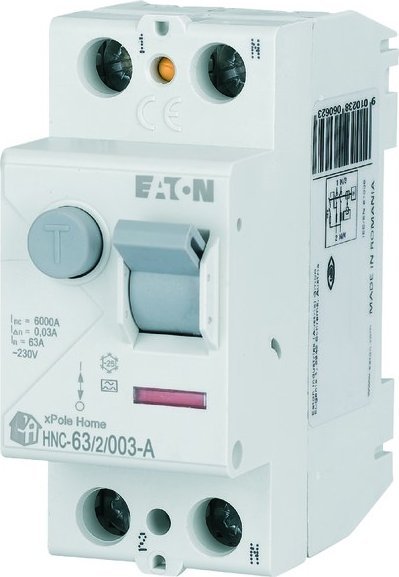 Eaton Wyłącznik różnicowoprądowy 2P 63A 0,03A typ A xPole Home HNC-63/2/003-A 194686
