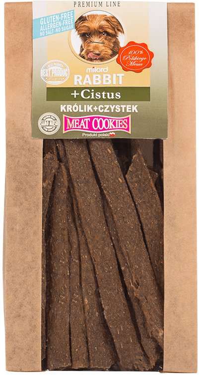 Przysmak dla psa - ciastka królik z czystkiem 80 g