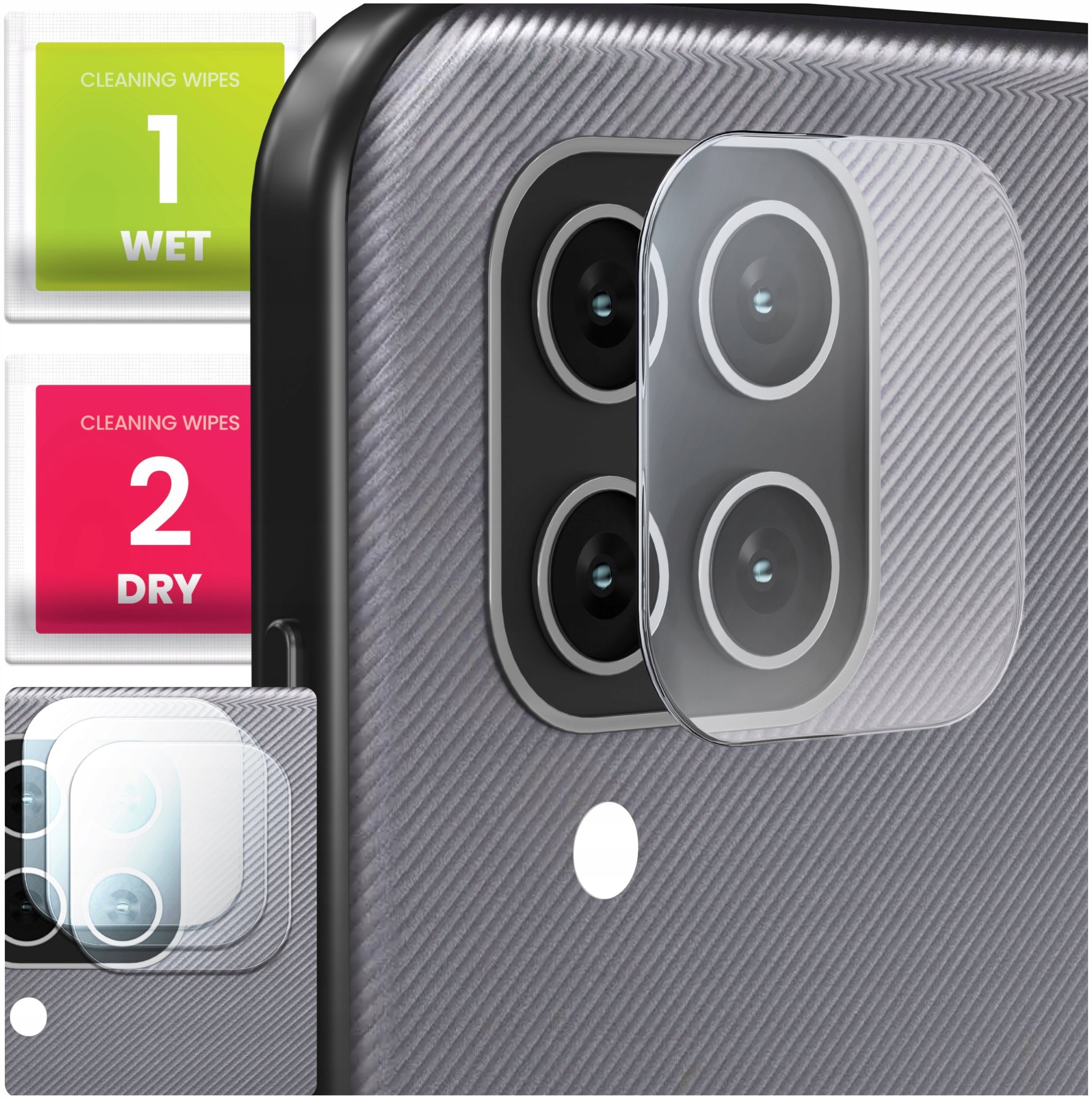 3-PAK Szkło Na Aparat Do Samsung Galaxy A12 (Hartowane, Na Obiektyw, 9H)