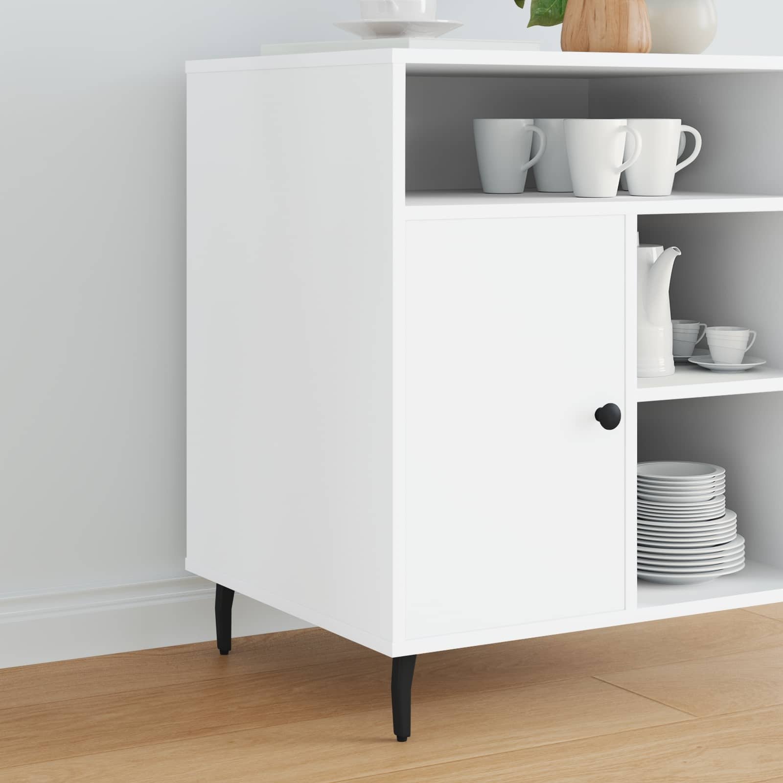 vidaXL Nogi Stojące 2 pcs Czarny 40 x 40 x 100 mm Żelazo