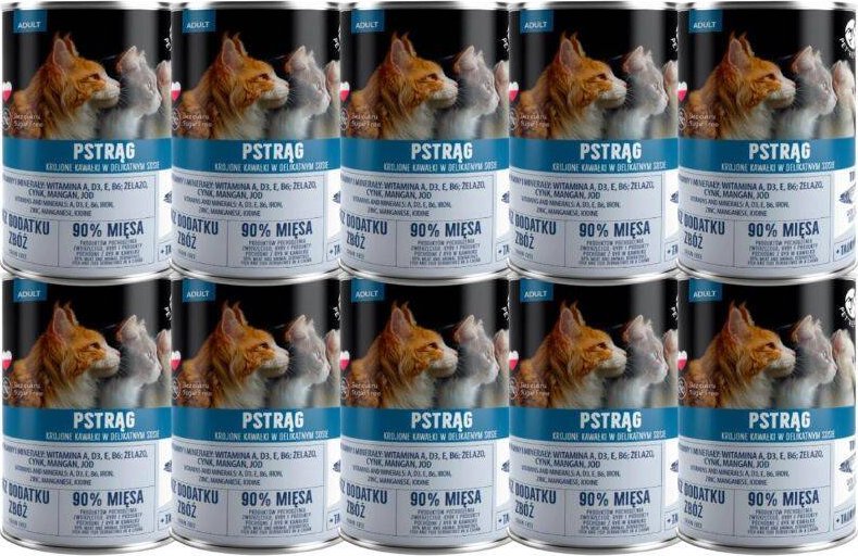 Pet Republic PetRepublic kawałki w sosie z pstrągiem 10x400g dla kota