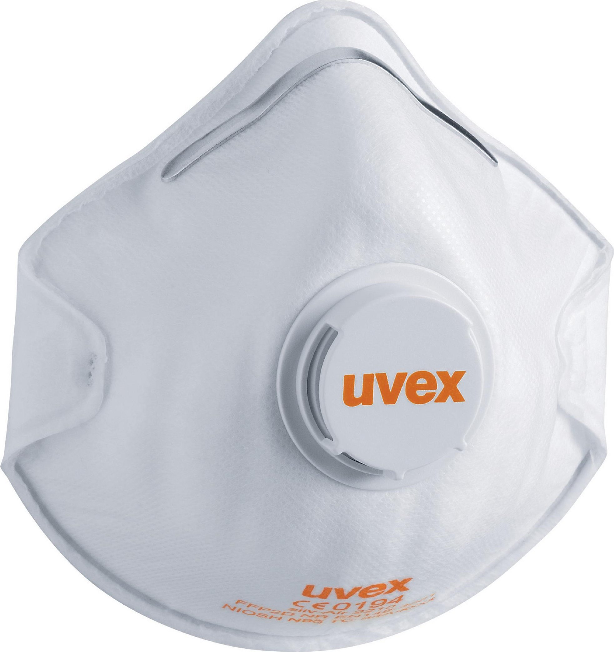 Uvex Respiratorius Uvex Silv-Air Classic 2210 FFP2, puodelio tipo su vožtuvu, baltas, 3 vnt mažmeninėje pakuotėje