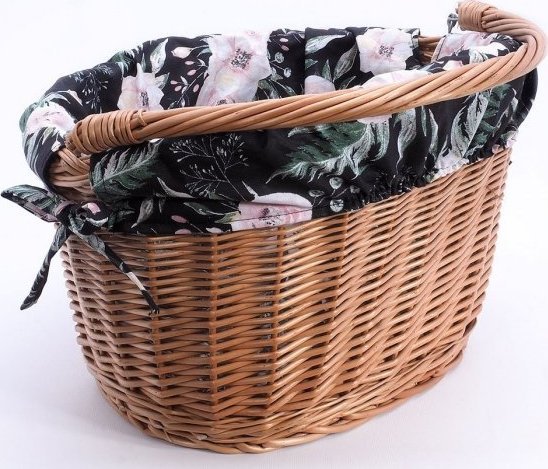 Wnuk Kosz rowerowy naturalny (Clik/Drobny wzór)