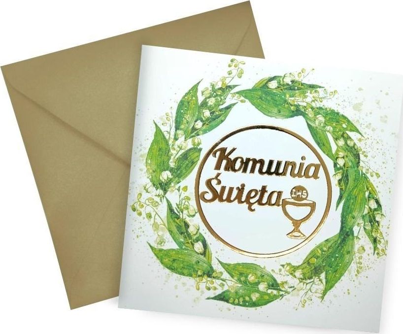 HENRY Karnet KW Komunia Konwalia Lakier 3D