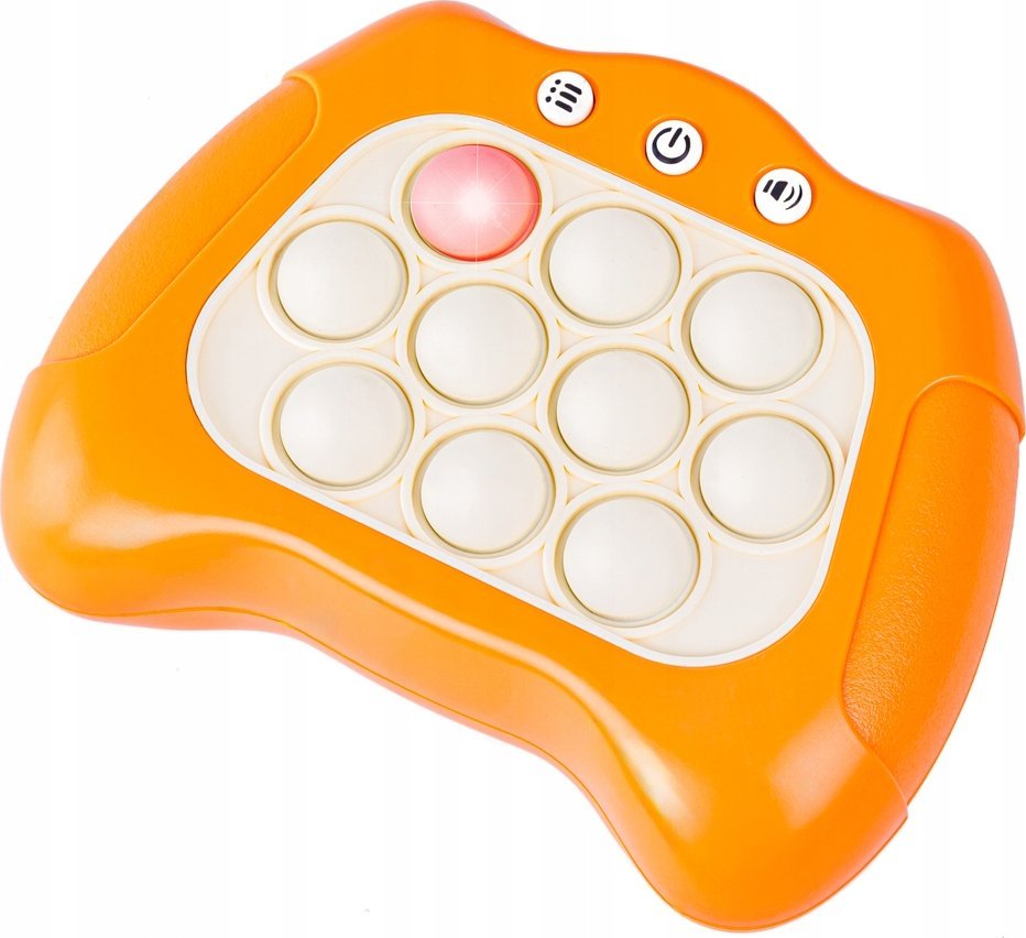 Zabawka Gra Elektroniczna Antystresowa Pop IT Sensoryczna, Wypychanka, Pad, Kontroler POMARAŃCZOWY