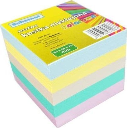 Kostka kolorowa 84x84x70mm nieklejona