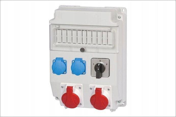 F-Elektro Rozdzielnica CAJA 16A/5P, 32A/5P, 2x230V, L/P 11M IP44