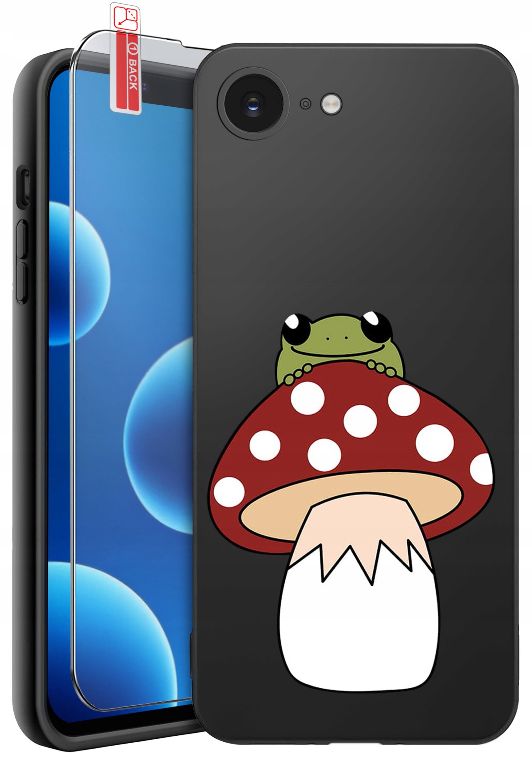 ETUI do iPhone 16e | WZORY | SILIKONOWE MATT CASE + SZKŁO 9H