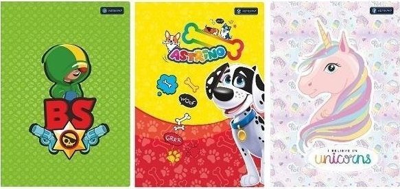 Astra-papier Zeszyt A4/32K trzy linie kolor (10szt) ASTRA