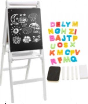 Tablica drewniana magnetyczna kredowa biała duża XXL