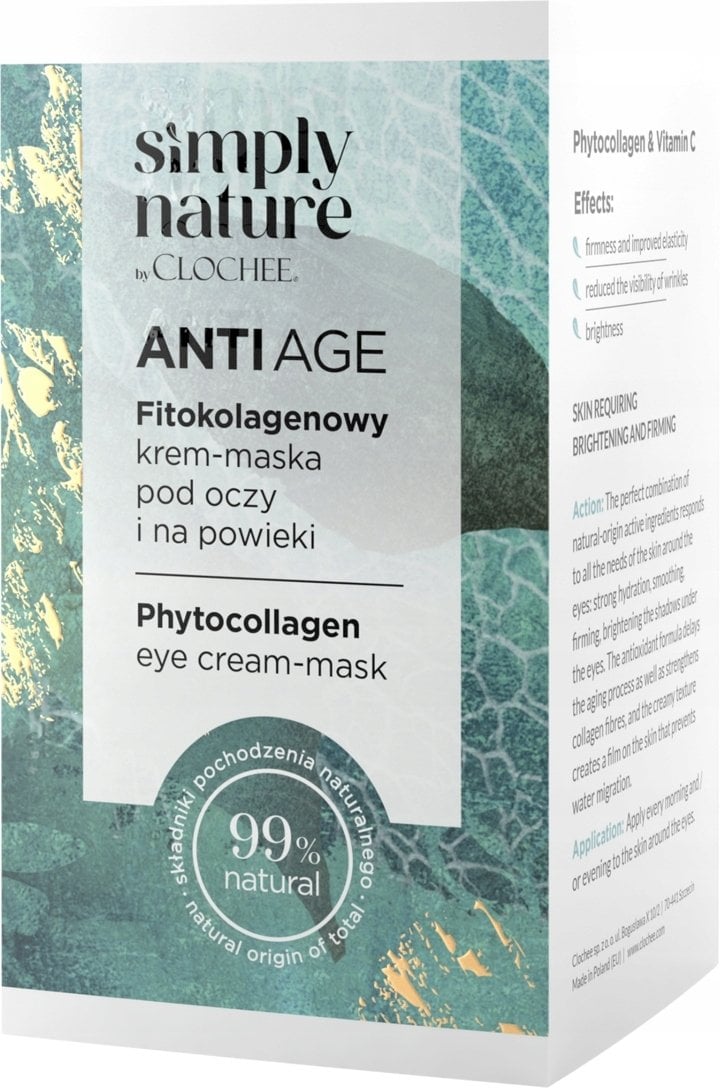 CLOCHEE_Simply Nature Anti Age fitokolagenowy krem-maska pod oczy i na powieki 15ml