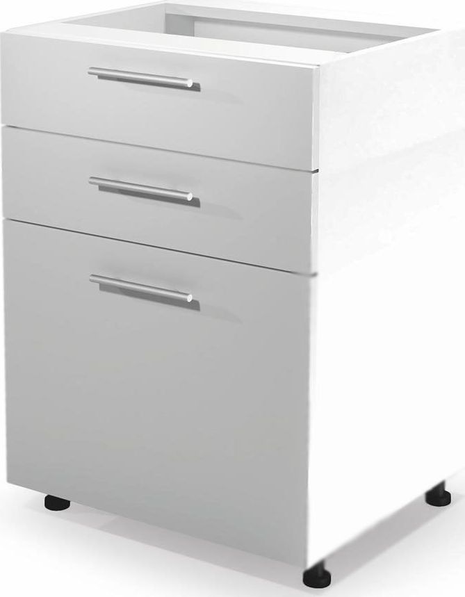 Elior Kuchenna szafka dolna z szufladami Limo 9X - biały połysk