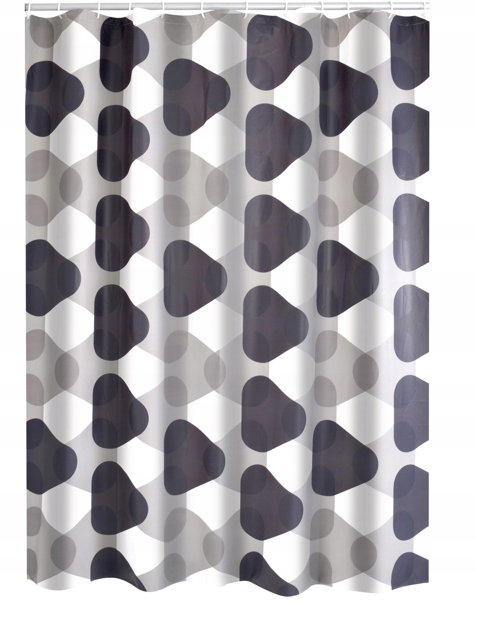 SHOWER CURTAIN 3004307 TRIANGLE GREY