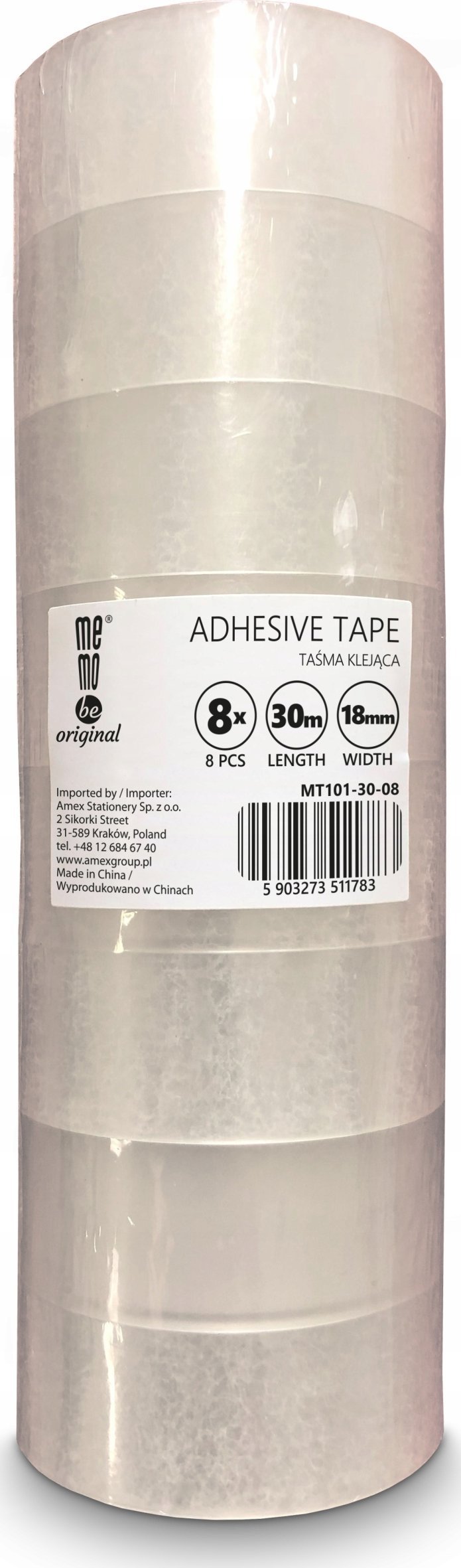 Teka Ta¶ma klej±ca 18mmx30m słupek (8szt) MemoBe