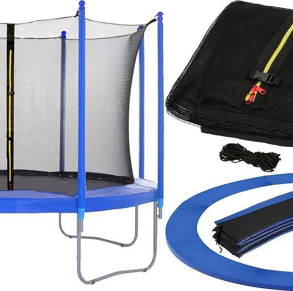 Springos Osłona na sprężyny z siatką do trampoliny wewnętrzną 10FT 300/305/312 cm niebieska UNIWERSALNY