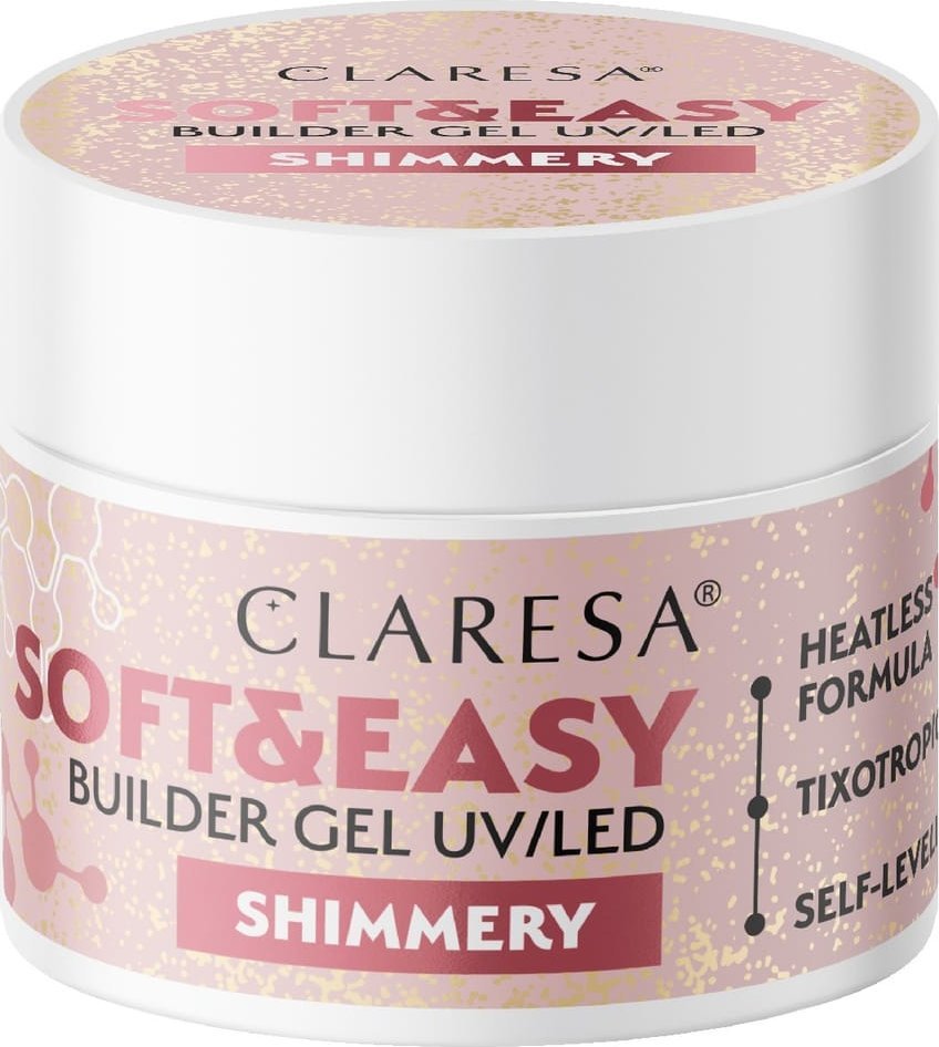 Claresa CLARESA Żel budujący do paznokci Soft&Easy Builder Shimmery 45 g