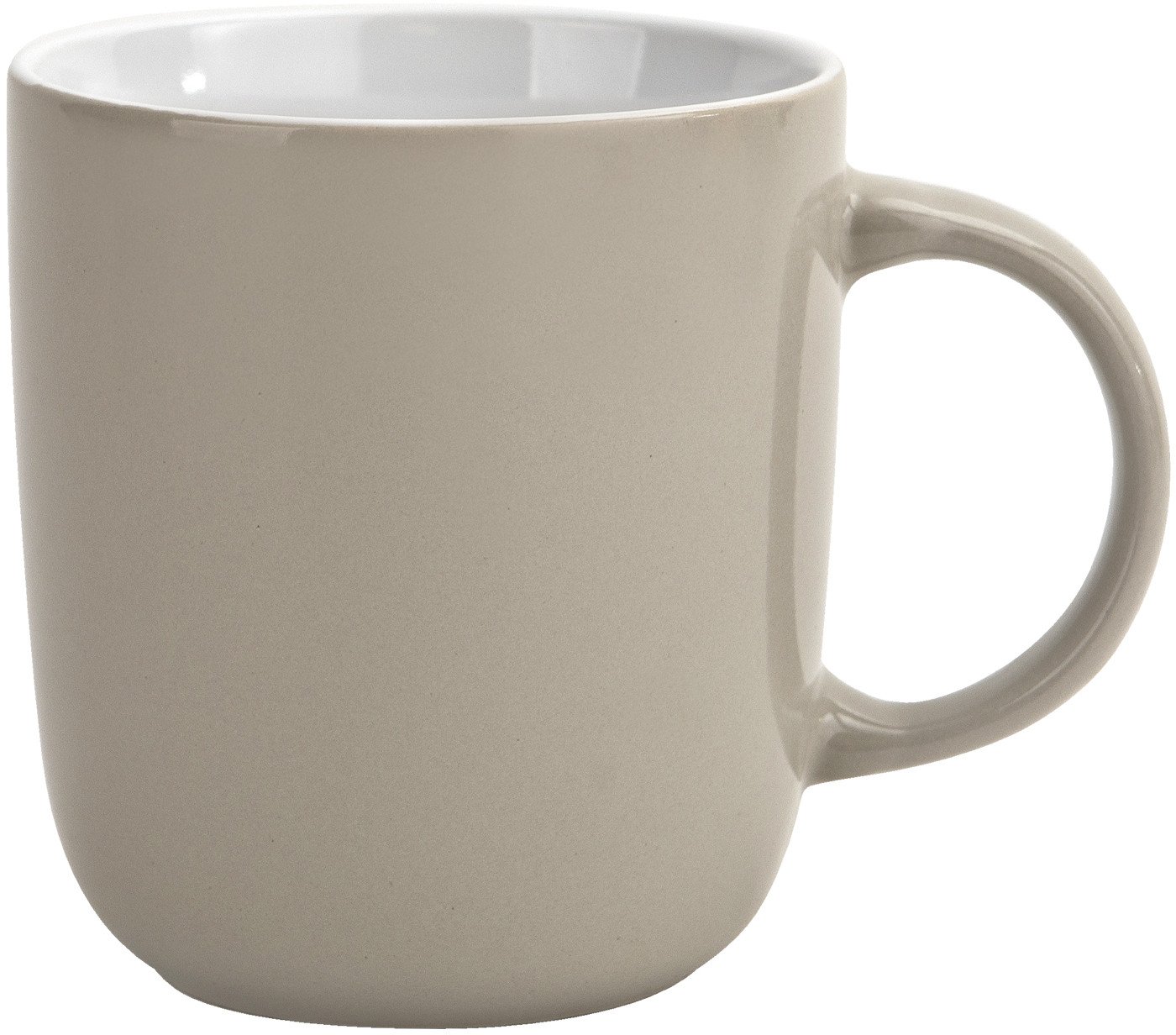 Kubek ceramiczny 400 ml beżowo-biały