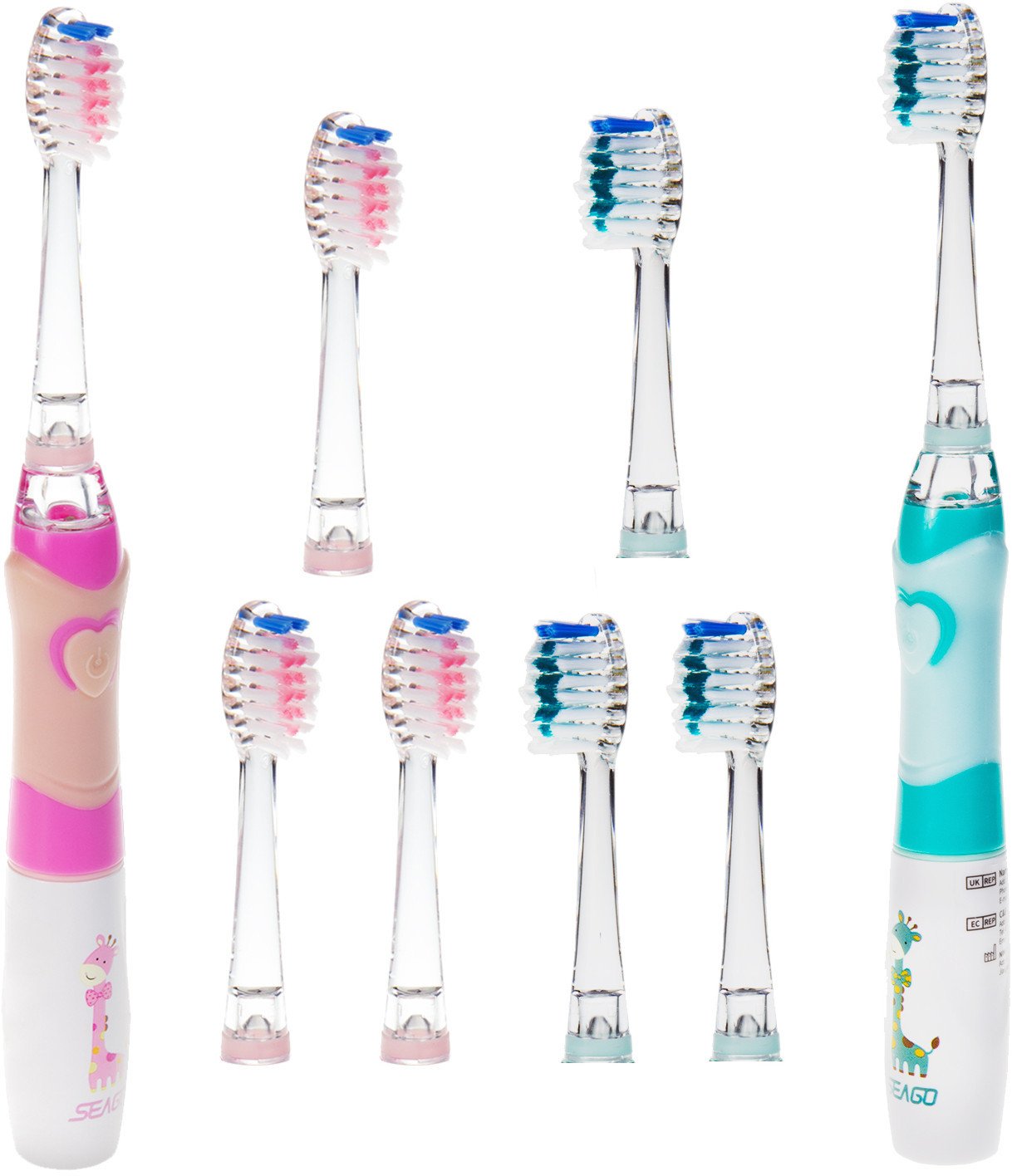 Szczoteczka soniczna SEAGO SG-977 Pink+Green 2szt