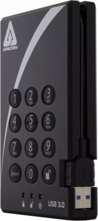 Dysk zewnętrzny HDD Apricorn Aegis Padlock 1TB Czarny (A25-3PL256-1000)