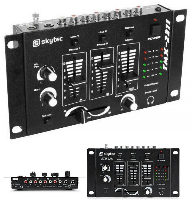 Mikser 4-kanałowy dla DJ'a one size