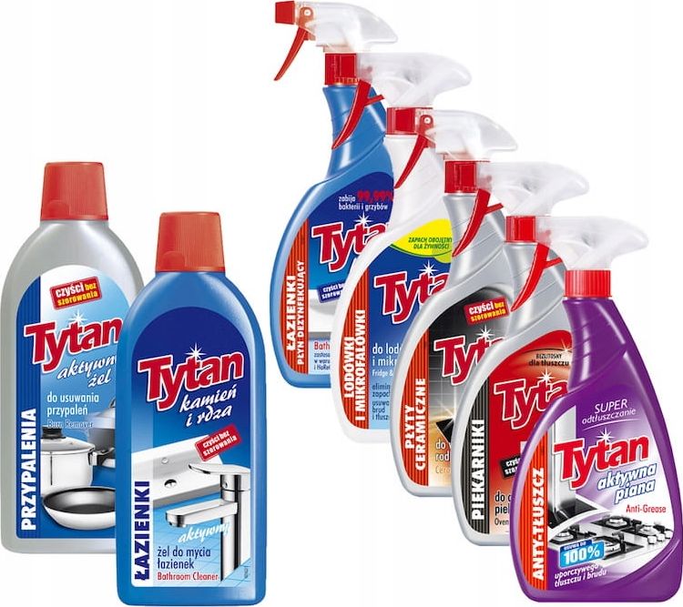 Tytan TYTAN ZESTAW DO SPRZĄTANIA KUCHNI ŁAZIENKI MIX