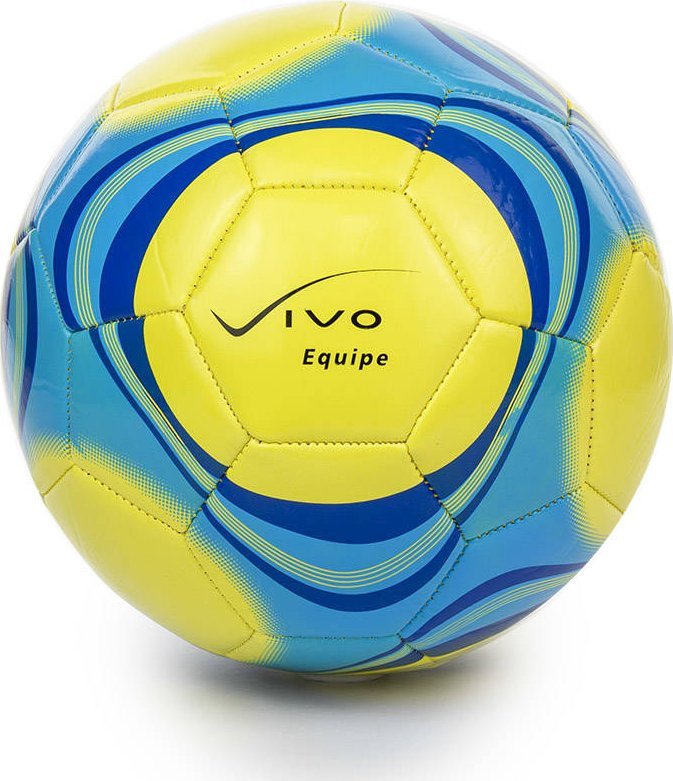 Triton Piłka nożna Vivo Equipe żółto-niebieska, rozmiar 5 Uniwersalny
