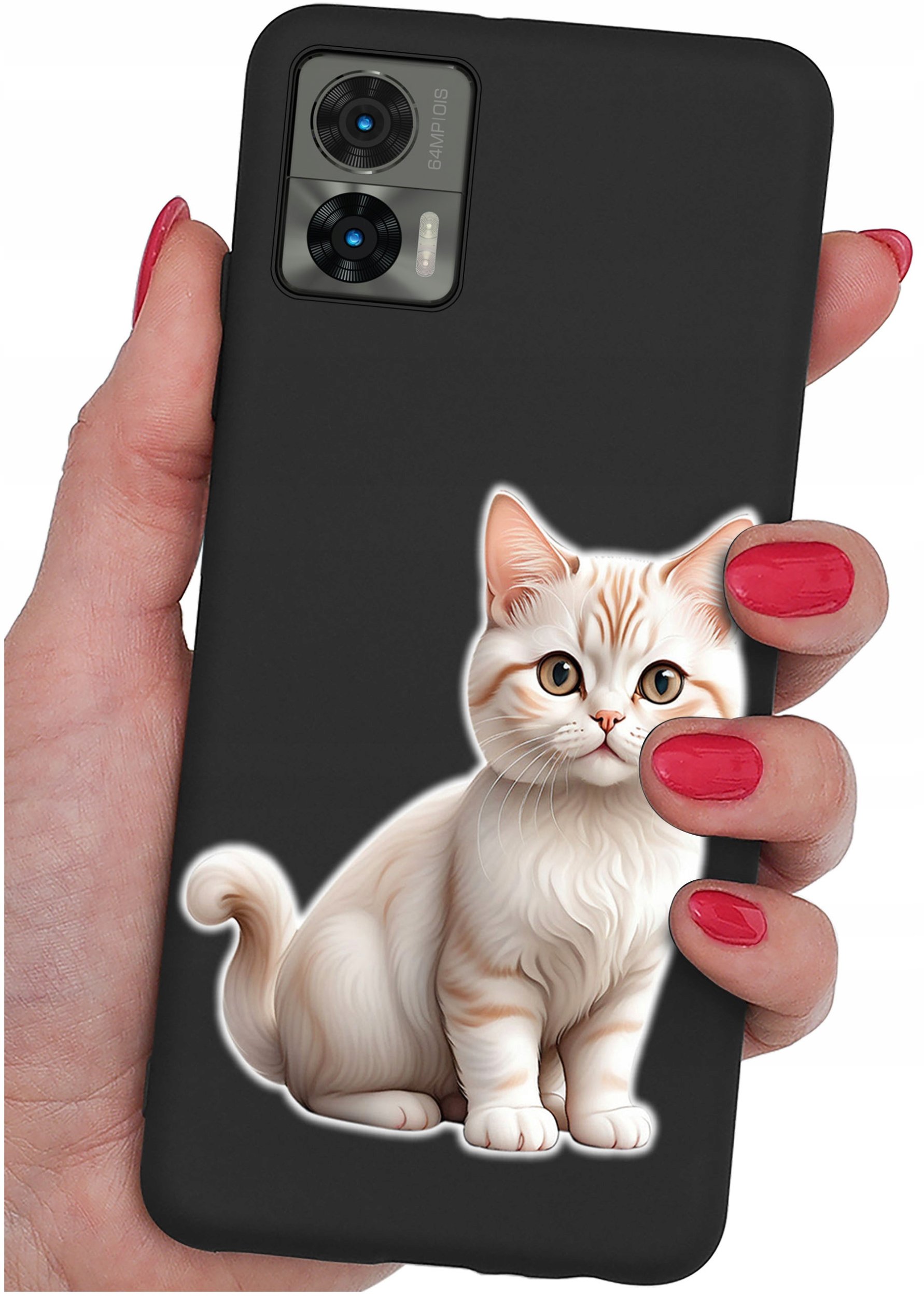 Etui do Motorola Moto Edge 30 Neo WZORY |SILIKONOWE MATT CASE + SZKŁO 9H