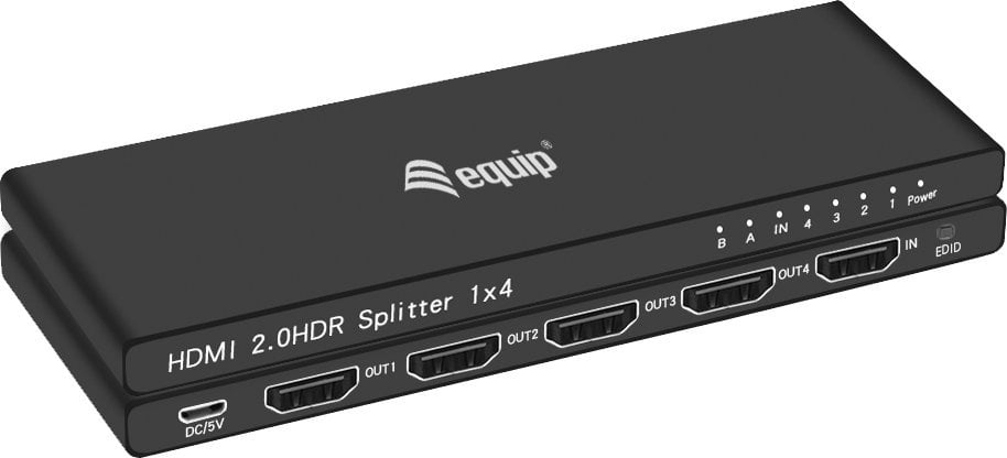 Equip Equip HDMI Splitter 2.0 4 Port Ultra Slim 4K/60Hz schwarz