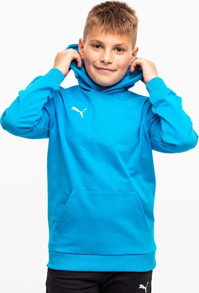 Puma Bluza dla dzieci Puma Team Goal Casuals Hoddy niebieska 658619 02 128cm