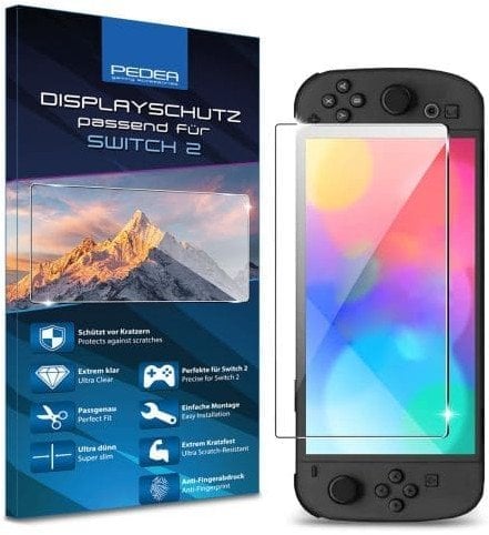 PEDEA Displayschutz für Nintendo Switch 2 2025 Schutzfolie 9H