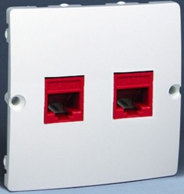 Kontakt-Simon Gniazdo komputerowe podwójne BASIC MODUŁ 2xRJ45 kat.5e białe - BMF52.02/11