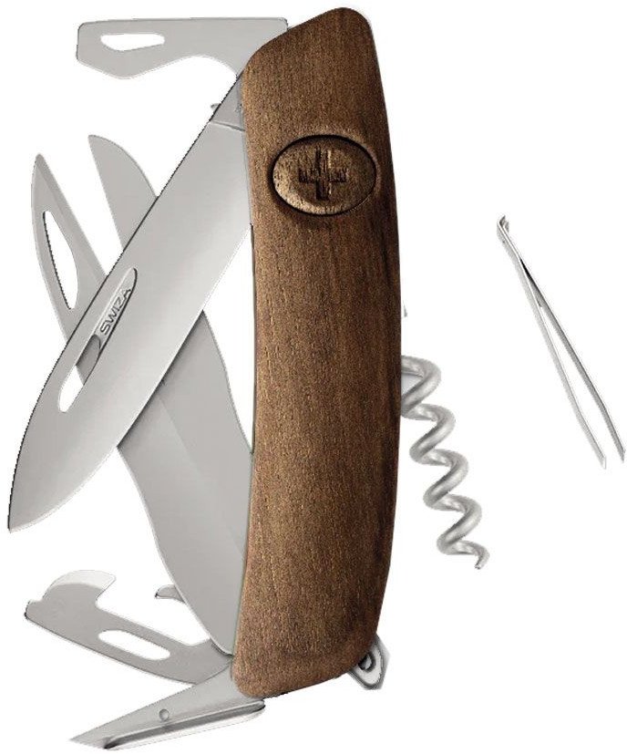 Swiza D07R AM SCISSORS Wood Walnut (KNR.0116.6300)