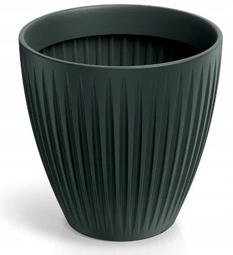 Prosperplast Doniczka Latia Round Midl - Antracytowa (TLRO60M-466R)