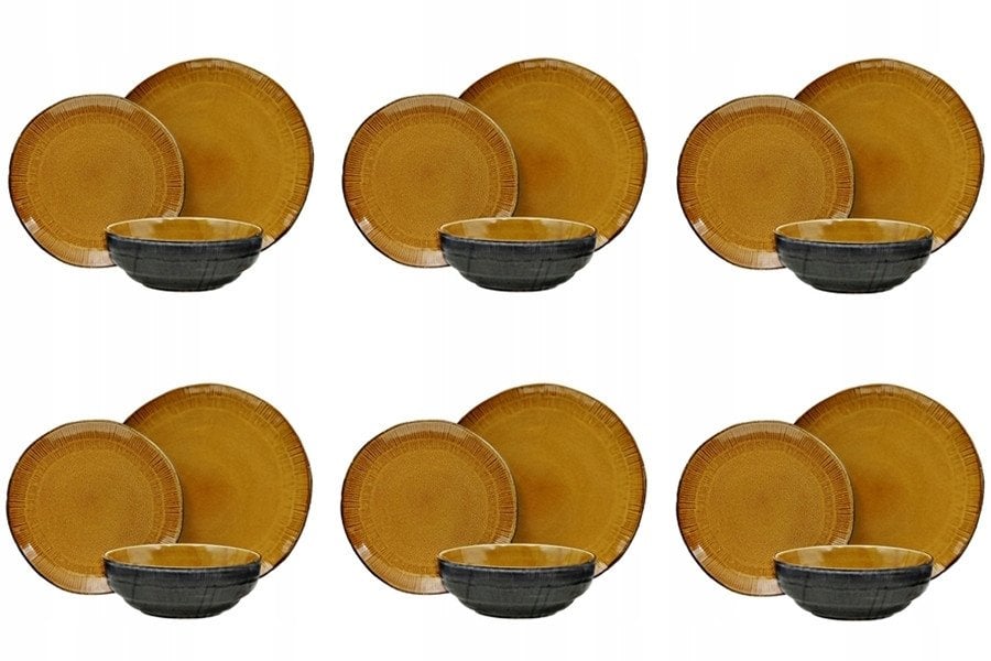 Keramikinis pietų rinkinys Jeans AMBER, 18 vnt