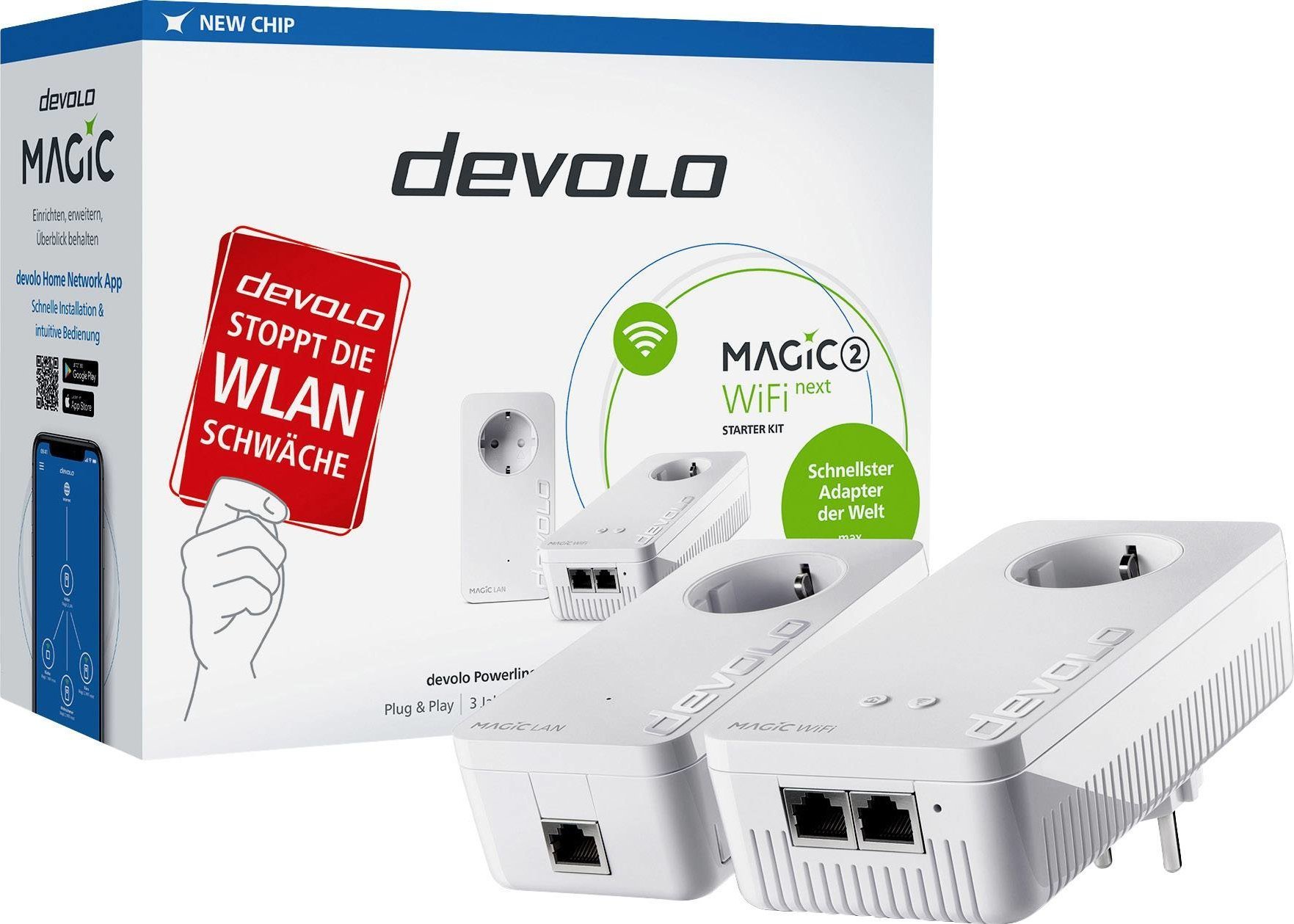 Adapter powerline Devolo devolo Magic 2 WiFi next Starter Kit, Powerline (2 adapters)