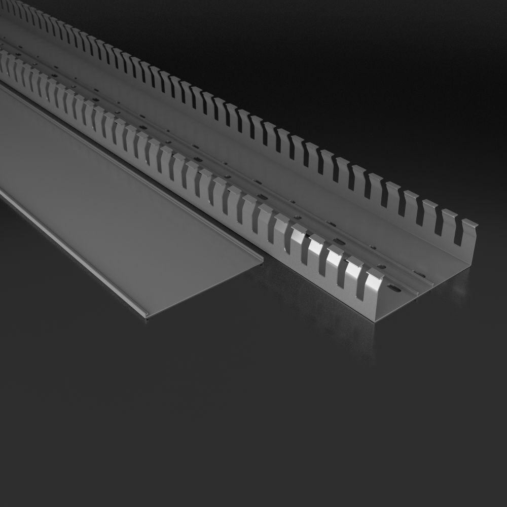 Elettrocanali Korytko grzebieniowe 120x40 Kanał kablowy z pokrywą 1m EC 8636