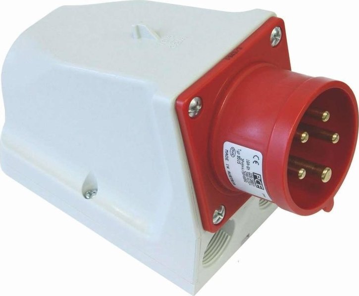 PCE Wtyczka odbiornikowa (stała) przelotowa 32A 3P+Z+N 400V IP44
