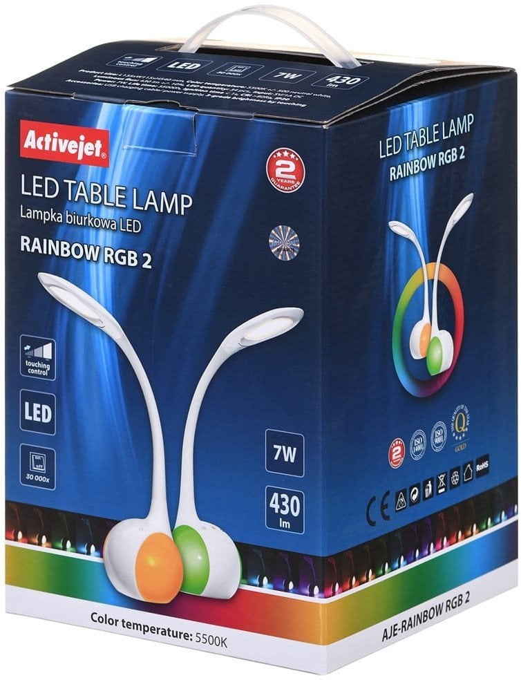 Lampka biurkowa Activejet biała (AJE-RAINBOW 2)