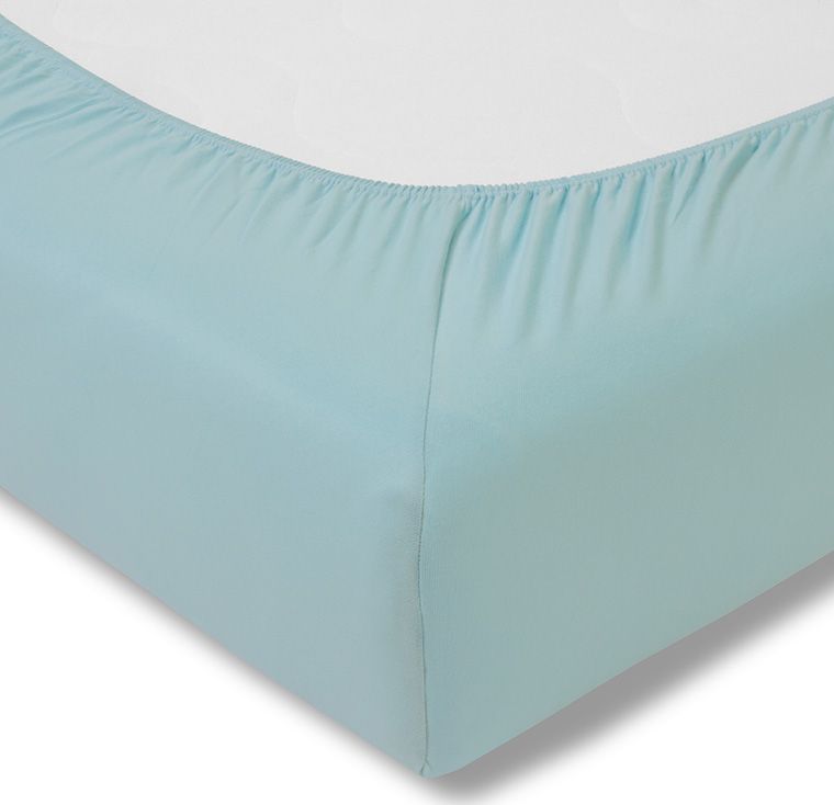 Estella Prześcieradło z gumką jersey 150x200 cm AZUR feinjersey