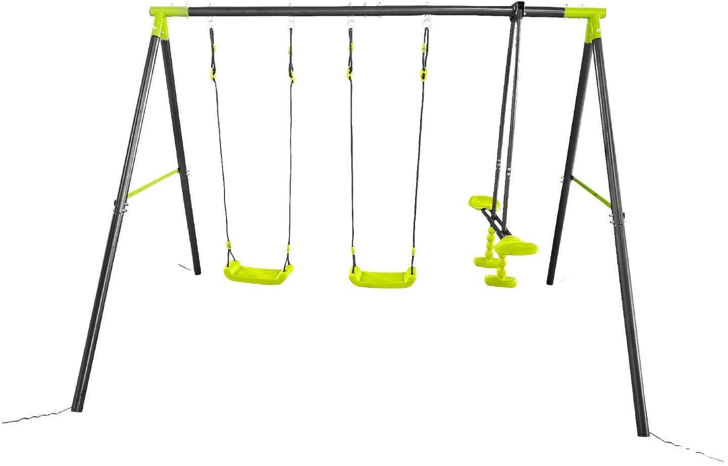 Huśtawka ogrodowa 3 w 1 Deluxe pojedyncza stelaż, huśtawka dla dwóch osób