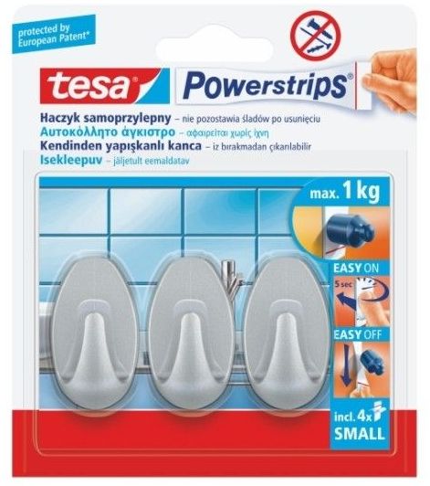 Tesa Haczyki okrągłe małe chrom (H5751900)