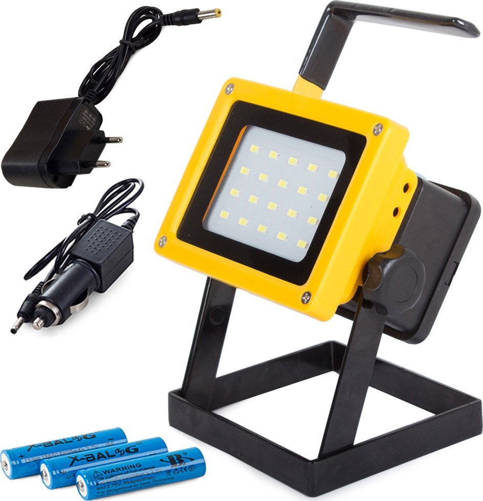 Naświetlacz Verk Halogen lampa przenośny LED 20 SMD 10W akumulator Halogen lampa przenośny LED 20 SMD 10W akumulator