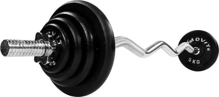 Movit Gryf sztanga łamana Profi 26 kg gryf + zestaw obciążeń